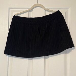 No Boundaries Black Pinstripe Mini Skirt